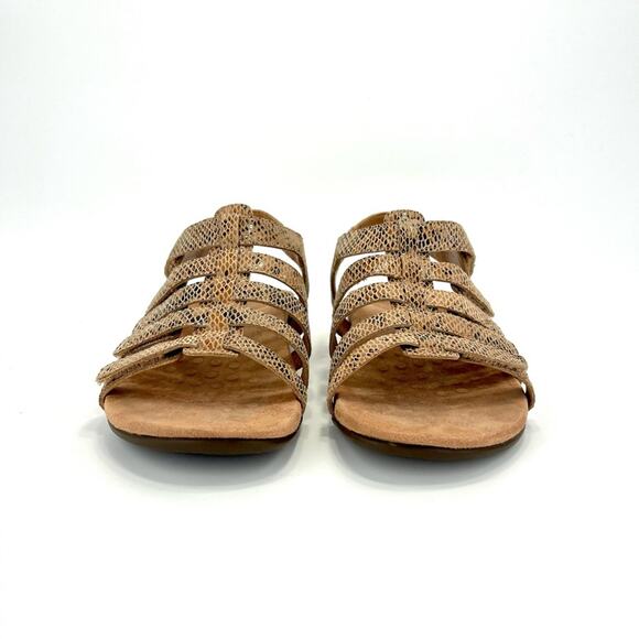 Vionic Harissa Women Sandal Sz 8 Tan Leather Arch Support Adjustable Strap Comfy - Picture 14 of 16